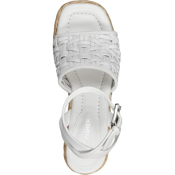 Amazon.com | Marc Fisher Women Marc Fisher Women Godina Ankle Strap Espadrille Sandals Size US 10M White